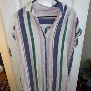 Old Navy button up dress with slip